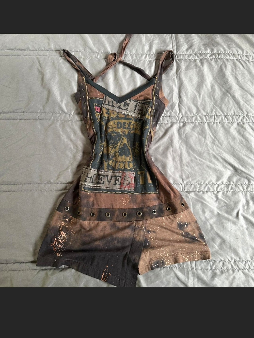 Salvage Extremelly RARE "Rockers & Thieves" Studded Mini Dress. M